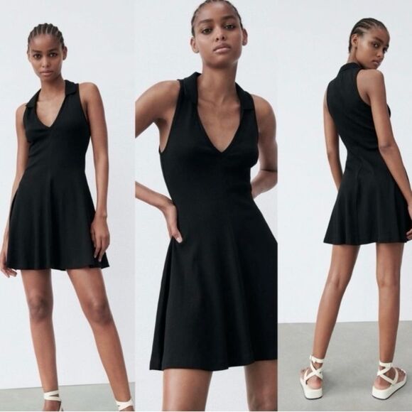 #100 ZARA Stretch Halter Mini Dress - Picture 1 of 12